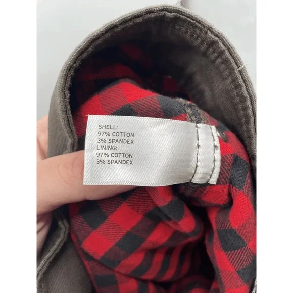 Duluth Trading Co Mens Fire Hose Flannel Lined Pants 38x30 Relaxed Fit Brown NWT